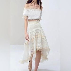Alexis Belle skirt size Medium ivory cream lace